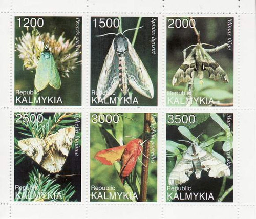 Moths - Mint Sheet of 6 MNH - 11C-046