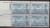 US Stamp 1947 Bridge & Plane Plate Block of 4 Stamps Wet Print  #C36