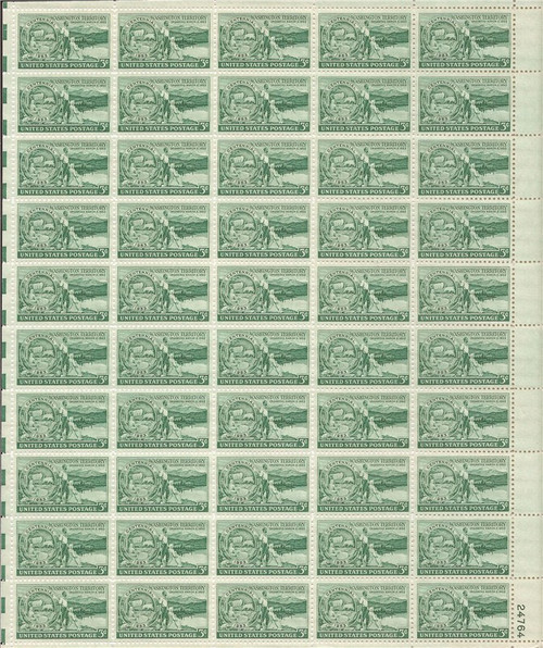 US Stamp - 1953 Louisiana Purchase - 50 Stamp Sheet - Scott #1020