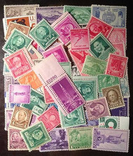 US Stamp Collection 50 Very Old Mint Stamps from 1930s and 1940s