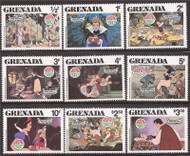 Grenada - 1980 Disney Snow White & The Seven Dwarfs - 9 Stamp Set Scott #1021-9