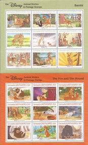 Grenada - Grenadines - 1987 Disney Fairy Tales - Set of 6 9 Stamp Sheets #986-91