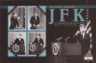 St Kitts - 2014 President John F Kennedy - 4 Stamp Sheet - Scott #867