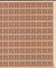 US Stamp - 1943 1½c Martha Washington 100 Stamp Sheet w/Spartanburg Precancel #805