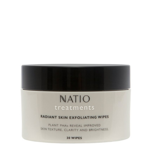Natio Treatments Radiant Skin Exfoliating Wipes - 30 Wipes