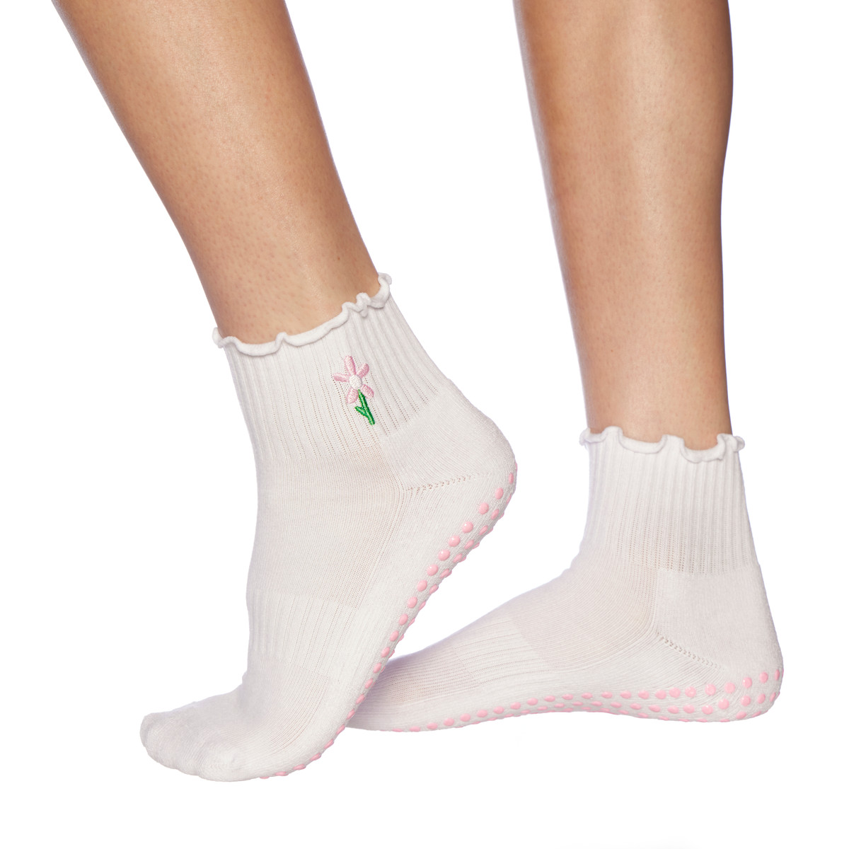 Grip Socks - Ruffle Flower