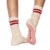 Grip Socks - Red Stripe Cloud
