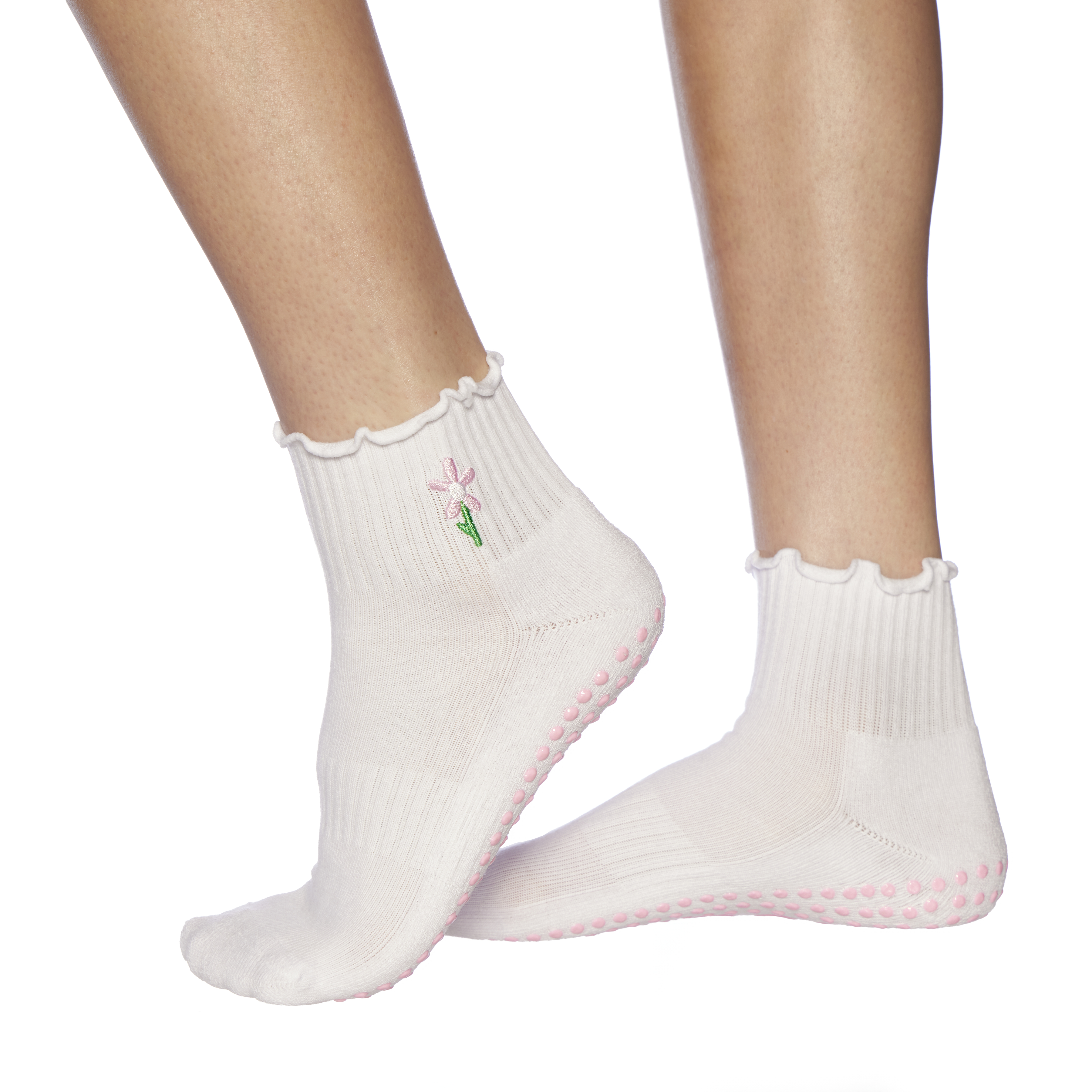 Grip Socks - Ruffle Flower