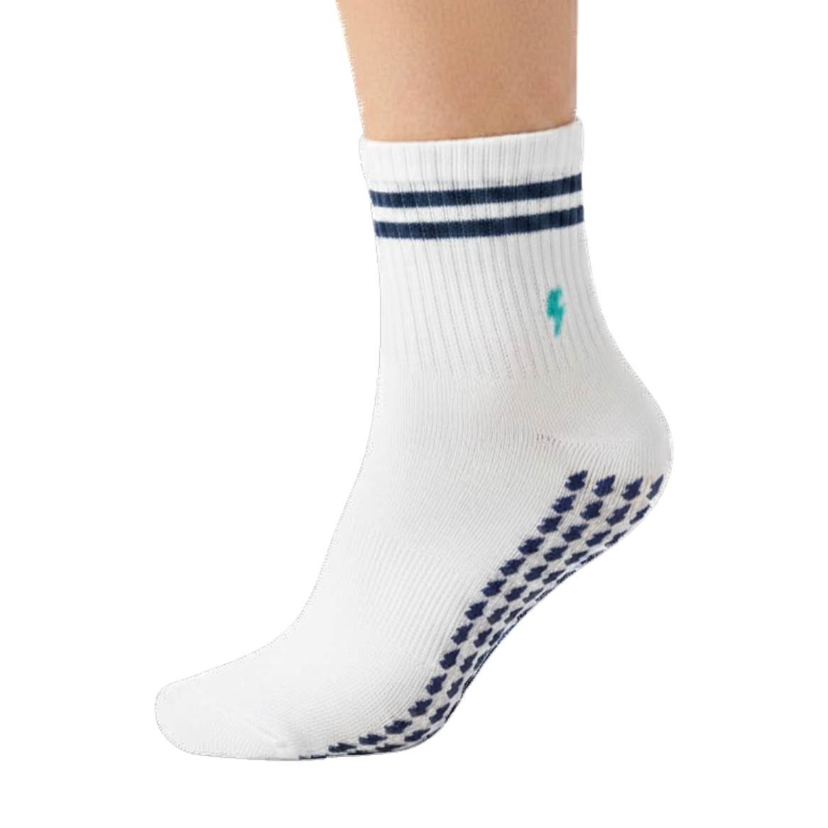 Lightning Bolt Short Crew Grip Sock