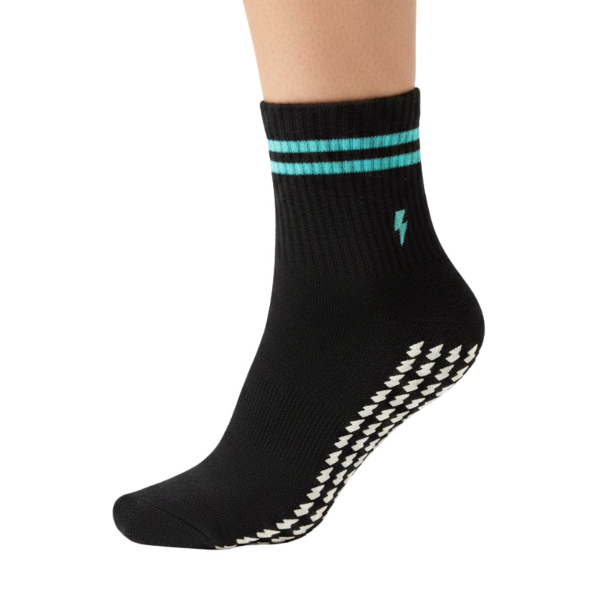 Lightning Bolt Short Crew Grip Sock