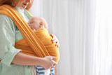 Breastfeeding with wrap sling 