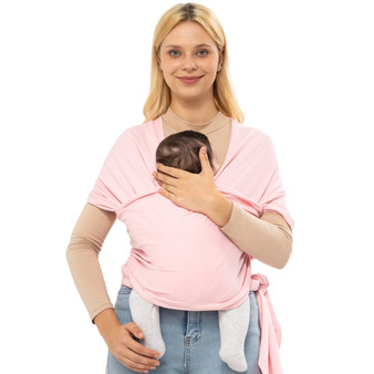 Noone Pink Wrap Sling. Best Infant Wrap Sling Carrier from Newborns and Toddler. Learn How to Wrap a Baby Sling and Breastfeeding.