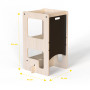 Kids Play Table and Step Tower – Kule Flip in Grey