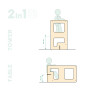 Kule Flip Convertible Learning Tower in Natural Birch
