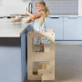 Kids Play Table and Step Tower – Kule Flip in Grey