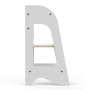 Mouse-themed learning tower with soft felt ears and rounded birch edges