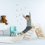 Piky Wooden Climbing Triangle and Slide for Toddlers