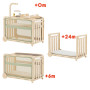 MyCrib Natural Birch Wooden Baby Crib - Convertible Newborn to Toddler Bed with Eco-Friendly Design