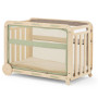 MyCrib Natural Birch Wooden Baby Crib - Convertible Newborn to Toddler Bed with Eco-Friendly Design
