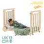 MyCrib Natural Birch Wooden Baby Crib - Convertible Newborn to Toddler Bed with Eco-Friendly Design