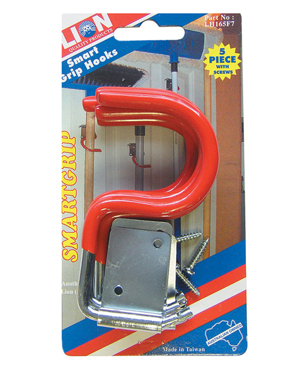 6 PCE GRIP HANDLE HANGERS FOR BROOMS,MOPS,SQUEEGEES LH165F7 - Lyal Eales  Stores