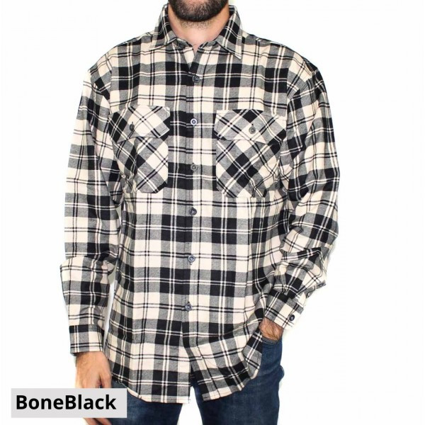 MENS KING SIZE FLANNELETTE SHIRT BUTTON 