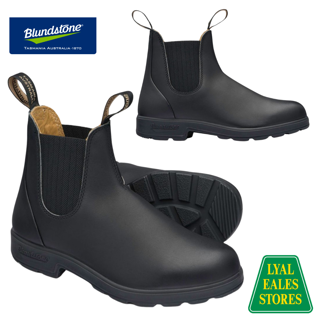 BLUNDSTONE ELASTIC SIDED V-CUT BOOT BLACK 610 - Lyal Eales Stores