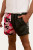 CAMO MENS FOOTY  SHORTS CHARCOAL/CAMO PINK 124013RW-CHC/PICMO