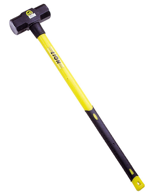 SLEDGE HAMMER, 10LB, W/YELLOW FIBREGLASS HANDLE LT228SF-10