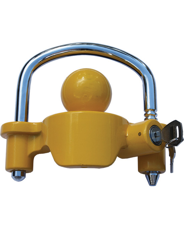 TRAILER & CARAVAN  LOCK, YELLOW HIGHLY VISIBLE  LA081GH