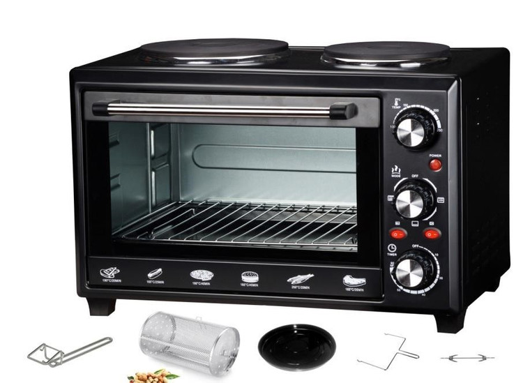 28L OVEN WITH HOT PLATES & ROTISSERIE