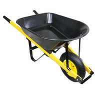 WHEELBARROW POLY 120 KG CAP 1450X490X520MM BLACK/YELLOW WB-5400P
