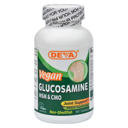 Deva Vegan Vitamins - Glucosamine Msm And Cmo - 90 Tablets