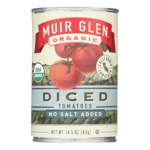 Muir Glen Diced Tomatoes - Tomato - Case Of 12 - 14.5 Oz. - 0404343