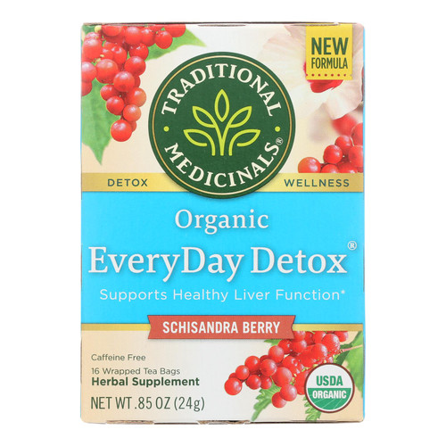 Traditional Medicinals Everyday Detox Herbal Tea - Case Of 6 - 16 Bags