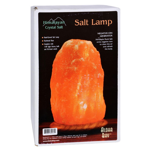 Himalayan Salt Lamp 10 Inch Wood Base