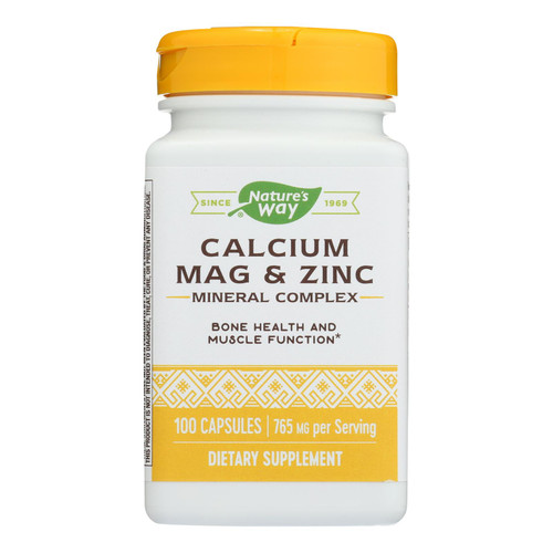 Nature's Way - Calcium Mag And Zinc - Mineral Complex - 100 Capsules