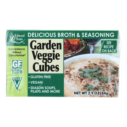 Edwards And Sons Natural Bouillon Cubes - Garden Veggie - 2.9 Oz - Case Of 12