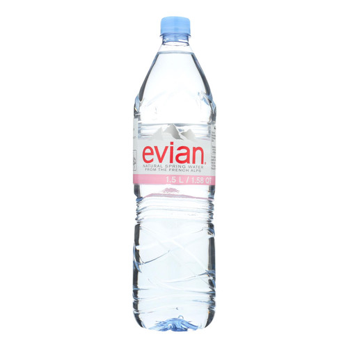 Evians Spring Water Natural Spring Water - Water - Case Of 12 - 50.7 Fl Oz.