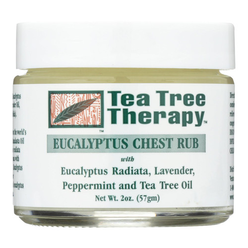 Tea Tree Therapy Eucalyptus Chest Rub Eucalyptus Australiana Lavender Peppermint And Tea Tree Oil - 2 Oz