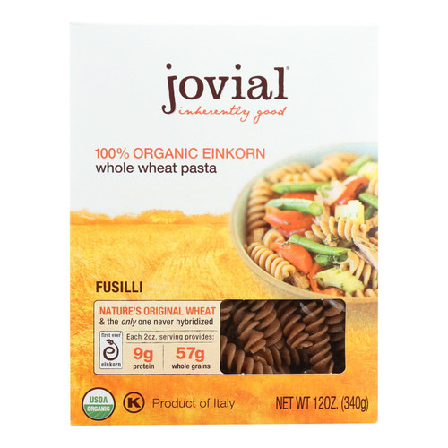 Jovial - Pasta - Organic - Whole Grain Einkorn - Fusilli - 12 Oz - Case Of 12