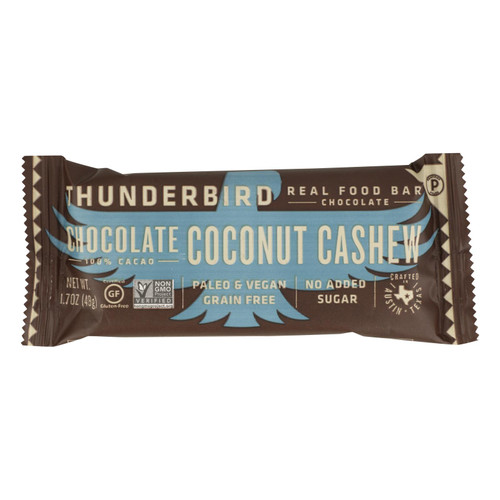 Thunderbird - Bar Chocolate Coconut Cashew - Case Of 12-1.7 Oz
