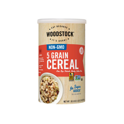 Woodstock Non-gmo 5 Grain Cereal - Case Of 12 - 18.5 Oz