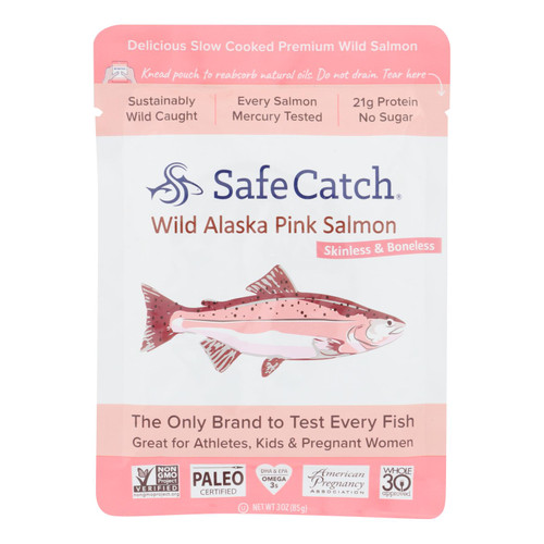 Safe Catch - Salmon Pink Wild Alaskan - Case Of 12 - 3 Oz