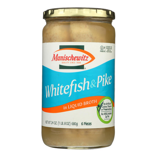 Manischewitz Whitefish & Pike - Case Of 12 - 24 Oz - 0864660