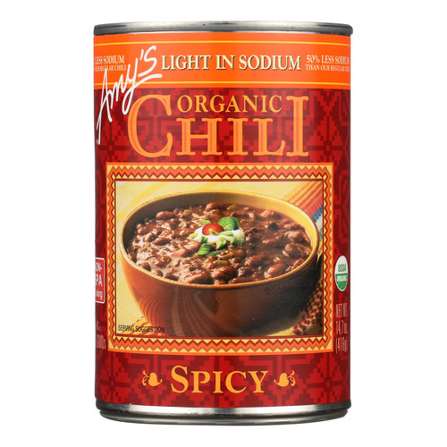 Amy's - Organic Low Sodium Spicy Chili - Case Of 12 - 14.7 Oz