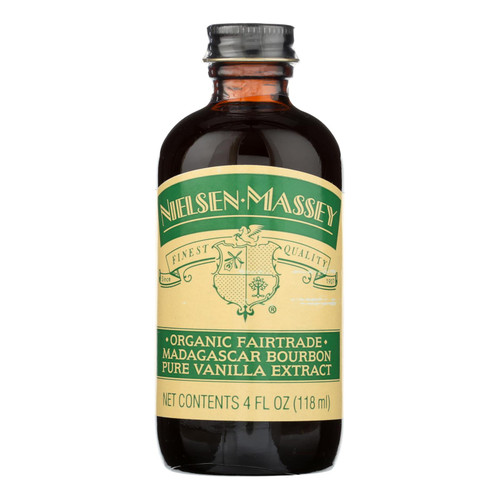 Nielsen Massey Organic Fairtrade Madagascar Bourbon Pure Vanilla Extract - Case Of 8 - 4 Fz