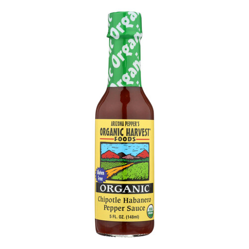 Organic Harvest Pepper Sauce - Chipotle Habanero - Case Of 12 - 5 Oz.