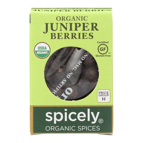 Spicely Organics - Organic Juniper Berries - Case Of 6 - 0.2 Oz.