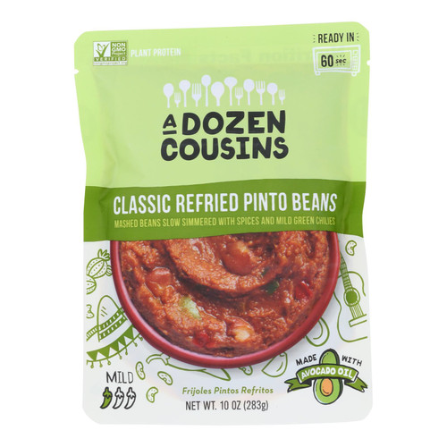 A Dozen Cousins - Beans Refried Pinto Classic - Case Of 6-10 Oz